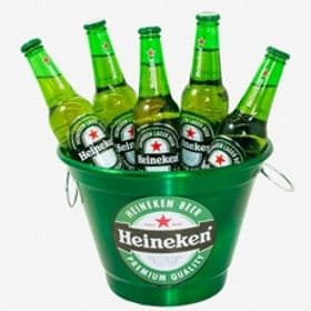 balde de cerveja heineken